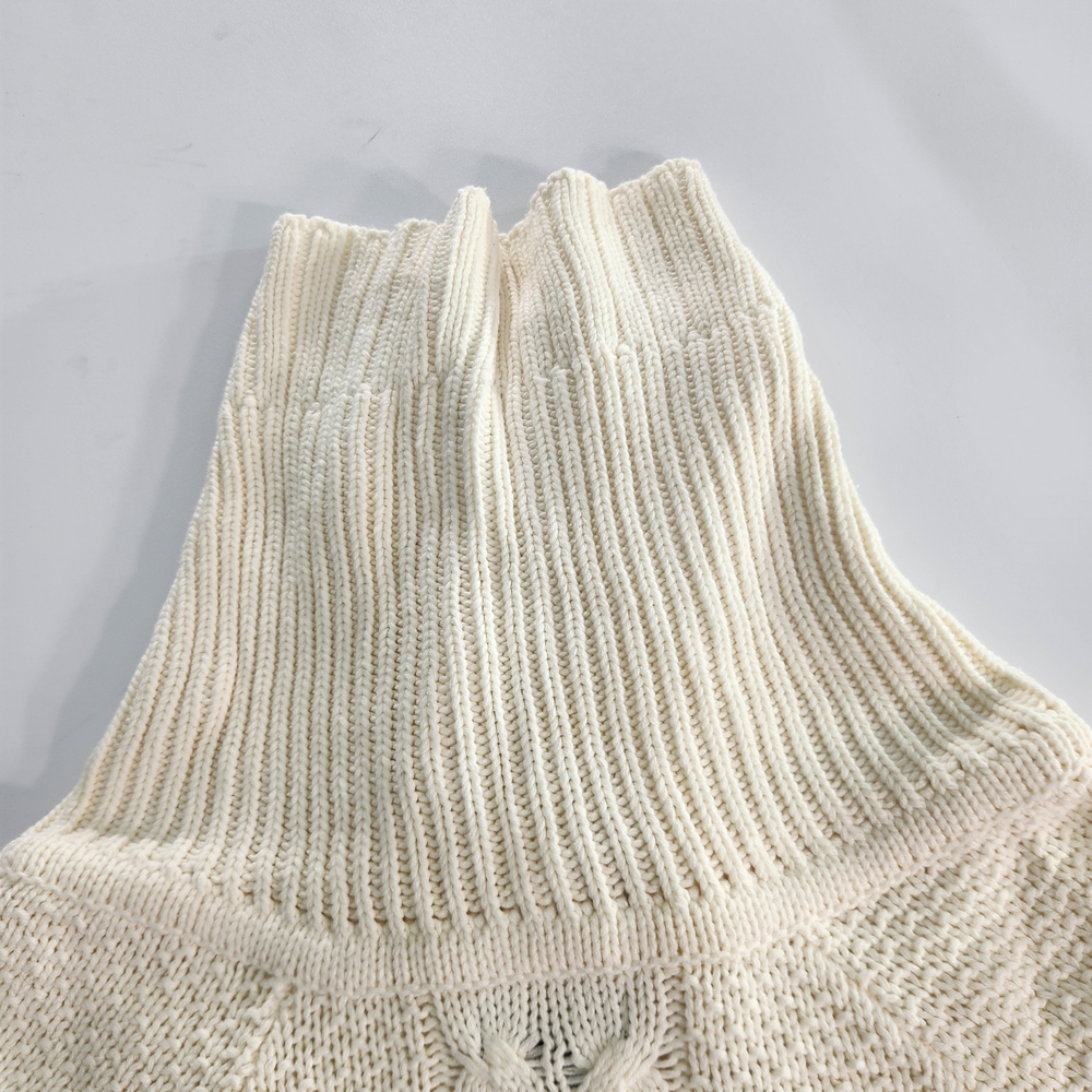 Express Women's Size S Small Sweater Cowl Neck Snap Button Cream 3/4 Sleeve 01 - Picture 8 of 14
